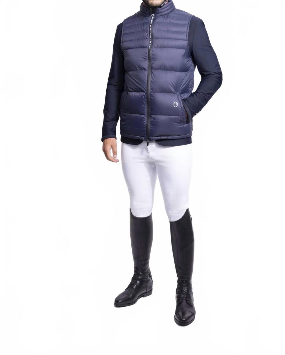NEW SAMSHIELD men's avoriaz vest with foldable hood in navy